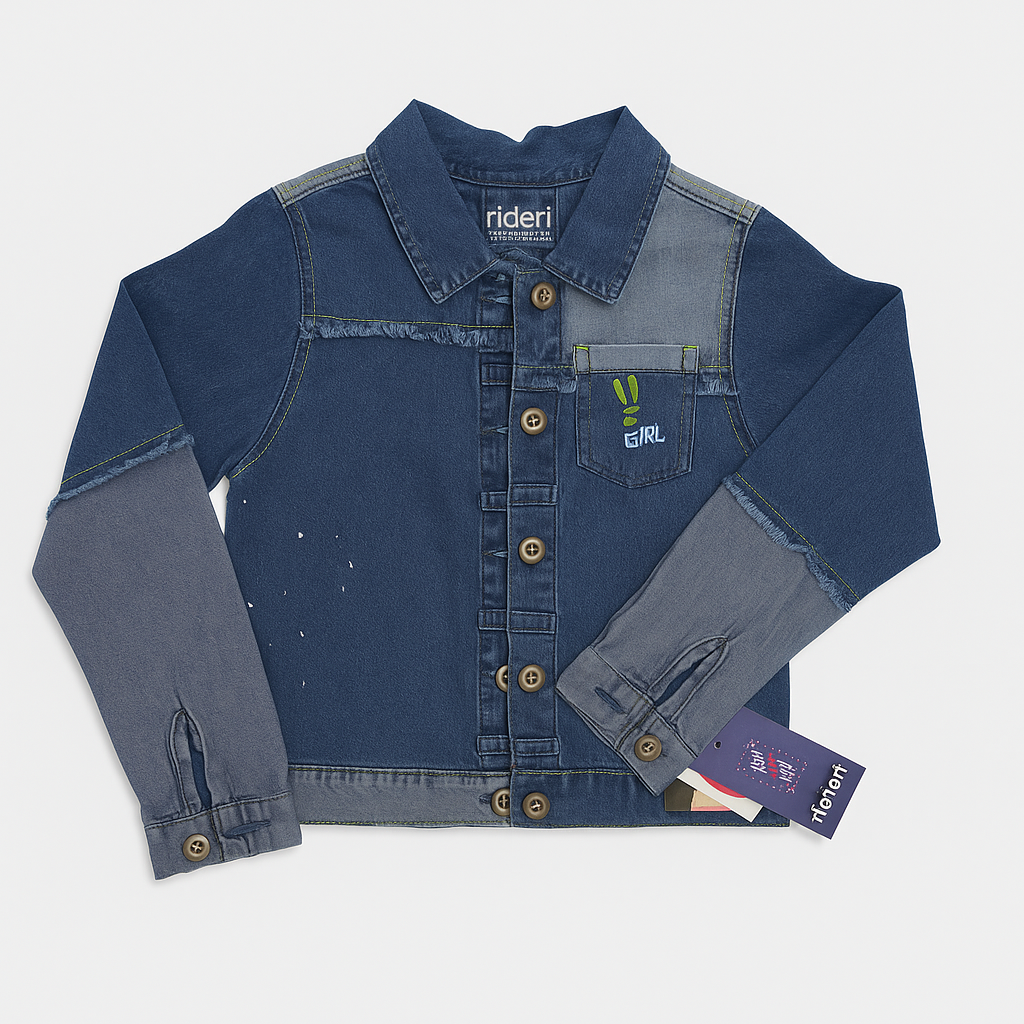Chaqueta Rideri en denim con botones para niña